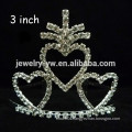 fashion metal silver plated crystal crown headband wholesaler